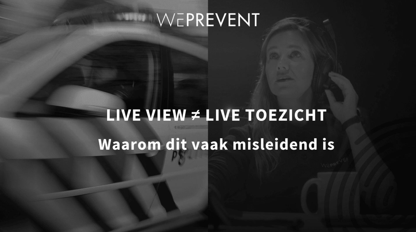 Visual over het verschil tussen Live View en live toezicht bij camerabeveiliging